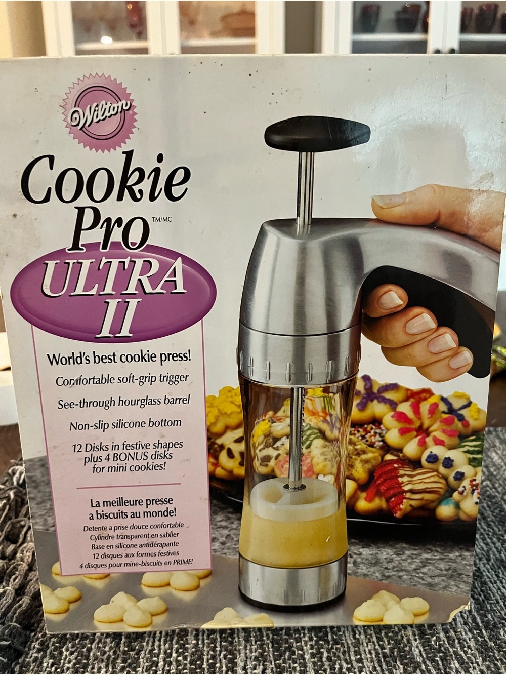 Wilton Cookie Pro Ultra II Cookie Press - Silver and Black in box